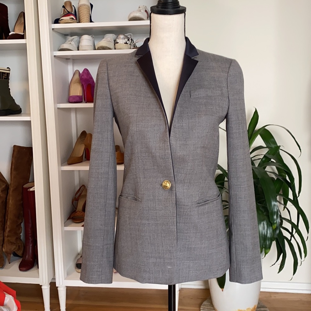 Buy 1, get 1! Crew Regent blazer with satin lapels Sz 0